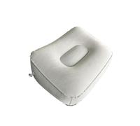 Allayu Reposapiés inflable almohada plegable suave flocado avión viaje pierna arriba relajante reposapiés plegable debajo del escritorio, Gris