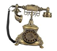 Allayu Teléfono de Disco Antiguo, teléfono Antiguo, decoración de Oficina en casa la Vieja Escuela. Presione el Tenedor Metal y Luego Gire la tecla R en el Teclado para marcar número. Cada