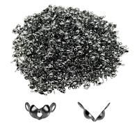 Allazone 1400 Pz Puntas de Cuentas Cubiertas de Nudos Concha Abierta Cubiertas de Nudos Tapas de Extremo Hallazgos de Joyería Puntas de Cuentas de Acero para Hacer Pulseras Collares (negro)