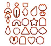 Allazone 156 Pz Cortadores de Aretes de Arcilla Polimérica, 24 Cortadores de Aretes de Arcilla Polimérica, Ganchos para Aretes para La Fabricación de Joyas de Arcilla Polimérica