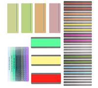 Allazone 27 Pz Tiras de lectura guiadas Guía de Lectura Tiras de Resaltado, 4 Estilos Superposiciones de Color Marcador Leer Tiras para Niños de Cristal y Asistente de Suministro de Profesores