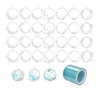 Allazone 28 Pz Colgantes de Bisel en Blanco Tema del Mar Colgantes de Bisel 7 Estilo Colgantes de Marco Marcos de Resina Huecos para Fundición de Resina, Collares, Pendientes, Plata