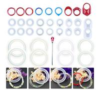 Allazone 32 Pz Molde Silicona Resina Anillo Pulsera Joyería Collar Joya Pendiente Fabricación de Colgante Creativo Bricolaje DIY