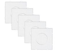 Allazone 5 mm Tableros de Perlas de Fusibles, Placas de Cuentas para Planchar, Placa de Cuentas Cuadrada para Cuentas Niños Artesanía Perla (5 Pz Cuadrado)