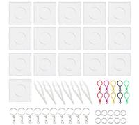 Allazone 5 mm Tableros de Perlas de Fusibles, Placas de Cuentas para Planchar, Placa de Cuentas Cuadrada para Cuentas Niños Artesanía Perla (16 Pz Cuadrado)