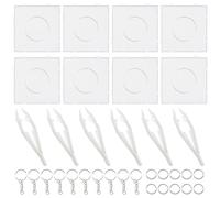 Allazone 5 mm Tableros de Perlas de Fusibles, Placas de Cuentas para Planchar, Placa de Cuentas Cuadrada para Cuentas Niños Artesanía Perla (8 Pz Cuadrado)