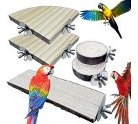 Allazone 5 Pz Perchas Naturales para Pájaro, Juguetes para Pajaros, Perca de Pájaro, Madera de Salvaje Para Jaulas de Pájaros para Cacatúas, Periquitos y Pinzones