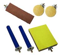Allazone 6 Pz Juguetes para Pájaros, Perca de Pájaro Palo para Pájaros Juguetes para Pajaros, Columpio de Pájaros para Masticar Loros, Periquitos, Cacatúas, Conuras, Guacamayos, Pájaros