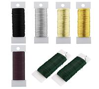 Allazone 7 Colores 210M Alambre de Floristería para Flores y Plantas, Juego de Alambre para Envolver Flores, Alambre de Metal para Flores per Floristas, Guirnalda