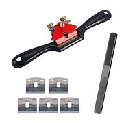 Allazone 7 Pz Cepilladora de Bordes Manual Ajustable Garlopa de Carpintería con 5 Cuchillas de Repuesto, Lima de Madera para Cepillar Herramientas para Trabajar Madera