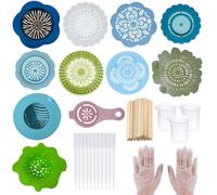 Allazone Juego de 35 Coladores Acrílicos para Verter y Verter en el Agua, 11 Pz de Acrílico para Pintura, Ducha, Bañera