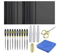 Allazone Molde Silicona de Herramienta Pulido, Lijado y Pulido Lima de 10 Estilos, Papel de Lija, Tijeras, Cepillo de Madera, Bloques de Pulido para Pulir Suministros de Fabricación