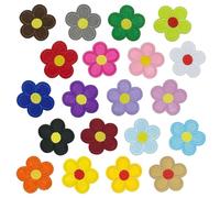 Allazone Parches de Bordado de Flor Parches Termoadhesivas para Bricolaje, Ropa, Tela, Zapatos, Bolsas, 20 Pz