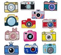 Allazone Parches para Ropa Termoadhesivos Apliques, Parches Bordados para Camiseta, Bolsas, Pantalon, Sombrero, Jeans, 13 Pz Cámara