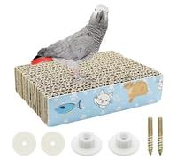 Allazone Plataforma y Juguetes para Pájaros de Papel - Accesorio para Jaulas de Cacatúas Agapornis, S