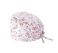 Allbestop Gorro de Trabajo Banda para el Sudor Bouffant Turbante Botones de Sombrero Ajustable Cubre Compatible with Moto (Red, One Size)