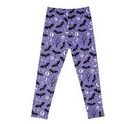 Allbestop Leggings Estampados de Halloween para niñas, Mallas elásticas Altas, Pantalones Deportivos para niños pequeños de 3 a 10 años Pantalones Cortos Niña (White, 8-9 Years)