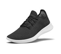 Allbirds Tree Runners - Tenis de uso diario para hombre, lavables a máquina, hechos con materiales naturales, Negro azabache (suela blanca), 44.5 EU