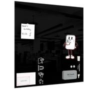 ALLboards Pizarra Magnética De Vidrio Negra 50x50 cm, Sin Marcos, Pizarra Negra Magnética De Vidrio, Pizarra Para Escribir De Vidrio Templado