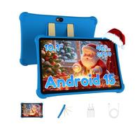 ALLDOCUBE Tablet Niños 10 Pulgadas, Tableta Infantil Android 15, 7 GB+64 GB, Batería 5500mAh, Wi-Fi, BT, GPS, Control Parental, iWAWA Preinstalado, Tableta Educativa para Niños con Funda Azul
