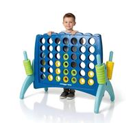 alldoro 60010 XXL 4 en a Line, pared cuadrada con 42 fichas de juego, juego de estrategia 4 en una fila, juego de motricidad ganado para niños a partir de 3 años y adultos