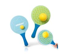 alldoro 60070 Stick & Play Juego de Raquetas de 4 Piezas, 2 Pelotas, 2 Raquetas con Lado de Ventosa, para 2 Modos de Juego, niños a Partir de 3 años, 20 x 35 cm, Multicolor