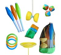 alldoro 60130 Juego de Malabares en Mochila - 16 Piezas - Juego de Malabares con diábolo para niños a Partir de 3 años y Principiantes