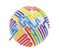 alldoro 60366 Fidget Sensorik-Ball - Pelota para niños a Partir de 3 años, Incluye 16 Bandas de Silicona de Colores, diámetro de 11 cm, Color Blanco