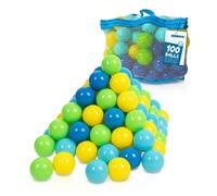 alldoro 60382 100 Pelotas para Piscina de Bolas de plástico, Cada una de 6 cm de diámetro, de Colores, para niños pequeños, In olsa de Transporte de Malla