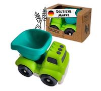 alldoro 60404 Camión volquete vehículo de Juego para niños, de plástico y Mezcla de Paja de Trigo, ecológico, 18 cm, Multicolor