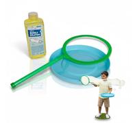 alldoro 60636 Bubble Fun Anillo de Burbujas Gigante Ø 21cm con 250ml de Espuma de jabón, niños a Partir de 3 años y Adultos, Verde