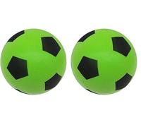 alldoro 63104 Balón de Espuma, 20 cm, 153 g, Verde, con diseño de fútbol para niños a Partir de 18 Meses, en Interiores y Exteriores (Paquete de 2)