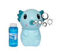 alldoro Axolotl 60618 - Máquina de Burbujas para niños a Partir de 3 años, Incluye 100 ml de líquido de Burbujas, 11 x 9 x 14 cm, Color Turquesa
