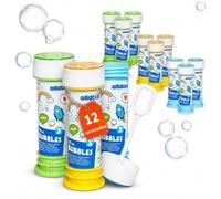 alldoro Pompas de jabón para niños, Set 12 uds, Juego Laberinto y Varita | Multipack burbujas, 12 botes de 55 ml, premio de tómbola, regalo o detalle para cumpleaños infantil, boda y fiestas