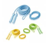 alldoro Set 2 en 1 comba y goma elástica de saltar para niños | cuerda de 230 cm, goma de 200 cm, juegos de salto en solitario o en grupo, para casa, jardín, parque y patio del colegio