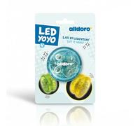 alldoro- YoYo LED Ø 6 cm, yoyó Principiantes de plástico, con Efecto Luminoso para niños a Partir de 3 años, para Interior y Exterior, Incluye Pilas, en 4 Colores Surtidos, Disponible (60342)