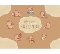 Alle meine Freunde - Capybara: Freundschaftsbuch Capybara I süß gestaltetes Freundschaftsbuch I Geschenk für Schulstart oder Kindergarten I DIN A5 I Taschenbuch