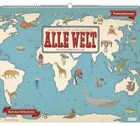 Alle Welt 2026 - Landkarten-Kalender von DUMONT- Kinder-Kalender -Querformat 60 x 50 cm: der Landkartenkalender