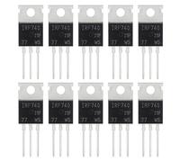 ALLECIN 10 Piezas IRF740 Transistor MOSFET de Potencia de Canal N 400V 10A IRF740N IRF740PBF Transistores MOSFETS 400 Voltio 10 Amperio TO-220 3 Pines