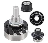 ALLECIN 2 Piezas RV24YN20S 20K Ohm Potenciómetro Rotativo Cónico B203 Potenciometro de Película de Carbono de Giro Único 20K Ohmios Potenciometros Rotatorio Single Turn con Perilla A03 y Dial