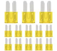 ALLECIN 30 Piezas 20A Micro2 Fusibles Coche 20Amp Micro 2 Fusible para Coche 20Amperios Auto Fuse para Moto Coches Camiones Caravana Camper