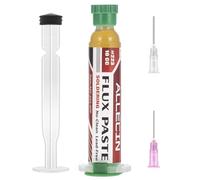 ALLECIN Flujo de Soldadura 10mL Jeringa Flux No Clean 10CC Flux Soldar Sin Plomo Solder Flux Paste AEC-223 con Herramienta de Dispensación de Aguja y Varilla de Empuje para LED SMD BGA PCB
