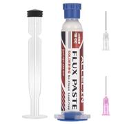 ALLECIN Flux Sin Plomo 10mL Jeringa Flujo de Soldadura 10CC Flux Soldadura Electronica No Clean Solder Flux Paste AEC-558 con Herramienta de Dispensación de Aguja y Varilla de Empuje para SMD BGA PCB