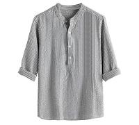 Allegorly - Camisa para hombre, camisa hawaiana, manga larga, corte clásico, secado rápido, transpirable, estilo urbano, casual o vestido para, B-le negro, XXL