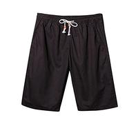 Allegorly Pantalones cortos de natación para hombre, estilo casual, secado rápido, forro de malla, con bolsillos, Negro #2, XL