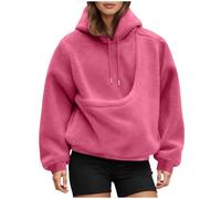 Allegorly - Sudadera para mujer, con bolsillo para perro, sudaderas con capucha, para mujer, con capucha, holgada, cómoda, para exteriores, senderismo, suéter de manga larga para amantes de los