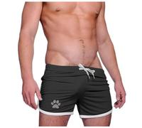 Allegorly Traje de baño para hombre, casual, de secado rápido, pantalones cortos de playa con forro de malla, pantalones de playa con bolsillos, 2-Negro, M