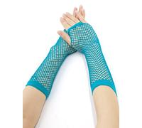 Allegra K 2 Pares De Guantes Sin Dedos Codo Longitud Para Mujer Turquesa Una Talla