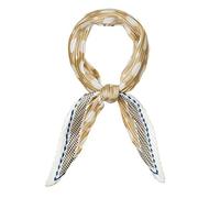 Allegra K 50s - Bufanda plisada para mujer, pañuelo de rombo con lunares, pañuelo para el pelo - Naranja - 18W x 43L