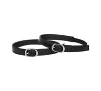 Allegra K Correa elástica para mujer con hebilla desmontable, correas de tobillo, para tacones Negro mate 33.5cm/13.19"
